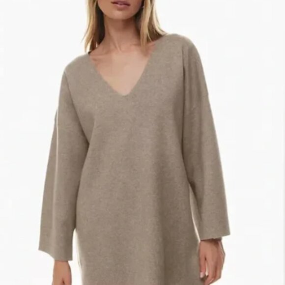 Aritzia Sweaters - Aritzia Wilfred Free Souvenir Sweater Knit Ribbed Top Taupe Tan Size 3 XL